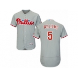 Philadelphia Phillies #5 Nick Williams Grey Flexbase Authentic Collection MLB Jersey Philadelphia Phillies #5 Nick Williams Grey Flexbase Authentic Collection MLB Jersey
