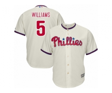 Philadelphia Phillies #5 Nick Williams Replica Cream Alternate Cool Base MLB Jersey
