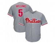 Philadelphia Phillies #5 Nick Williams Replica Grey Road Cool Base MLB Jersey Philadelphia Phillies #5 Nick Williams Replica Grey Road Cool Base MLB Jersey