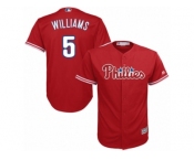Philadelphia Phillies #5 Nick Williams Replica Red Alternate Cool Base MLB Jersey Philadelphia Phillies #5 Nick Williams Replica Red Alternate Cool Base MLB Jersey