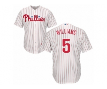 Philadelphia Phillies #5 Nick Williams Replica White Red Strip Home Cool Base MLB Jersey