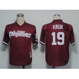 mlb jerseys philadelphia phillies #19 kruk red m&n 1991 mlb jerseys philadelphia phillies #19 kruk red m&n 1991