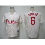 mlb jerseys philadephia phillies #6 howard cream(red strip) cool base mlb jerseys philadephia phillies #6 howard cream(red strip) cool base
