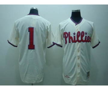 mlb philadelphia phillies #1 ashburn m&n cream