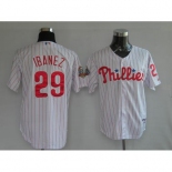mlb philadelphia phillies #29 Ibanez 2008 world series white(red strip) mlb philadelphia phillies #29 Ibanez 2008 world series white(red strip)
