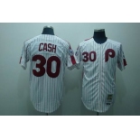 mlb philadelphia phillies #30 cash m&n white(red strip) mlb philadelphia phillies #30 cash m&n white(red strip)