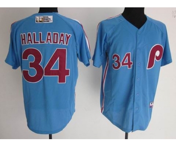 mlb philadelphia phillies #34 halladay blue