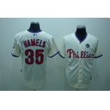 mlb philadelphia phillies #35 Hamels 2008 world series cream mlb philadelphia phillies #35 Hamels 2008 world series cream