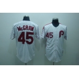 mlb philadelphia phillies #45 mcgraw m&n white(red strip) mlb philadelphia phillies #45 mcgraw m&n white(red strip)
