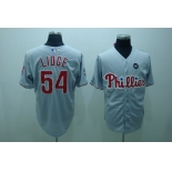mlb philadelphia phillies #54 Lidge 2008 world series grey mlb philadelphia phillies #54 Lidge 2008 world series grey