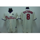 mlb philadelphia phillies #8 victorino 2009 world series cream mlb philadelphia phillies #8 victorino 2009 world series cream