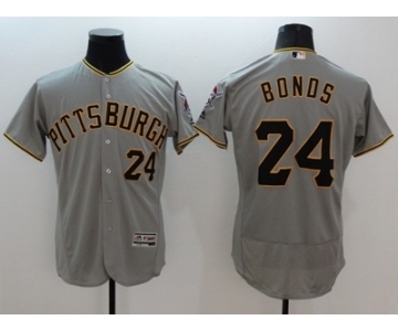 Men Pittsburgh Pirates #24 barry bonds Majestic grey Flexbase Authentic Collection Player Jersey