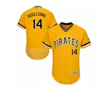 Men's Majestic Pittsburgh Pirates #14 Ryan Vogelsong Gold Flexbase Authentic Collection MLB Jersey