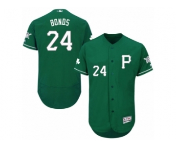 Men's Majestic Pittsburgh Pirates #24 Barry Bonds Green Celtic Flexbase Authentic Collection MLB Jersey
