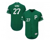 Men's Majestic Pittsburgh Pirates #27 Jung-ho Kang Green Celtic Flexbase Authentic Collection MLB Jersey Men's Majestic Pittsburgh Pirates #27 Jung-ho Kang Green Celtic Flexbase Authentic Collection MLB Jersey