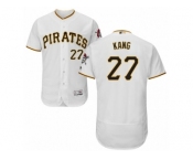 Men's Majestic Pittsburgh Pirates #27 Jung-ho Kang White Flexbase Authentic Collection MLB Jersey Men's Majestic Pittsburgh Pirates #27 Jung-ho Kang White Flexbase Authentic Collection MLB Jersey