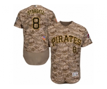 Men's Majestic Pittsburgh Pirates #8 Willie Stargell Camo Flexbase Authentic Collection MLB Jersey