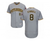 Men's Majestic Pittsburgh Pirates #8 Willie Stargell Grey Flexbase Authentic Collection MLB Jersey Men's Majestic Pittsburgh Pirates #8 Willie Stargell Grey Flexbase Authentic Collection MLB Jersey
