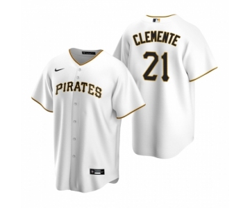 Men's Nike Pittsburgh Pirates #21 Roberto Clemente White Home Stitched Baseball Jersey