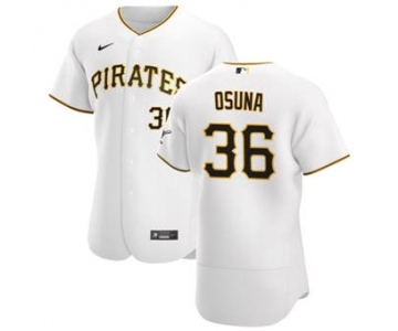 Men's Nike Pittsburgh Pirates #36 Jose Osuna White Home 2020 Authentic Player Baseball Jersey