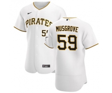 Men's Nike Pittsburgh Pirates #59 Joe Musgrove White Home 2020 Authentic Player Baseball Jersey