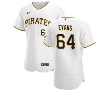Men's Nike Pittsburgh Pirates #64 Phillip Evans White Home 2020 Authentic Player Baseball Jersey