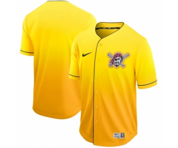 Men's Nike Pittsburgh Pirates Black Gold Fade Jersey