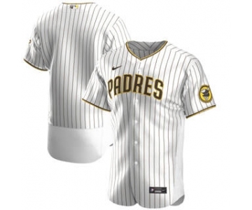 Men's Nike San Diego Padres 2020 White Brown Authentic Alternate Team Baseball Jersey