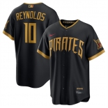 Men's Pittsburgh Pirates #10 Bryan Reynolds Black 2026 City Connect Stadium Stitched Stitched Baseball Jersey