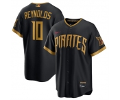 Men's Pittsburgh Pirates #10 Bryan Reynolds Black 2026 City Connect Stadium Stitched Stitched Baseball Jersey
