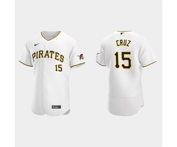 Mens Pittsburgh Pirates #15 Oneil Cruz Nike White Home FlexBase Player Jersey