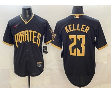 Men's Pittsburgh Pirates #23 Mitch Keller Black 2026 City Connect Stadium Stitched Baseball Jersey