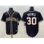 Men's Pittsburgh Pirates #30 Paul Skenes 2026 Fashion Black Out Stitched Baseball Jersey Men's Pittsburgh Pirates #30 Paul Skenes 2026 Fashion Black Out Stitched Baseball Jersey