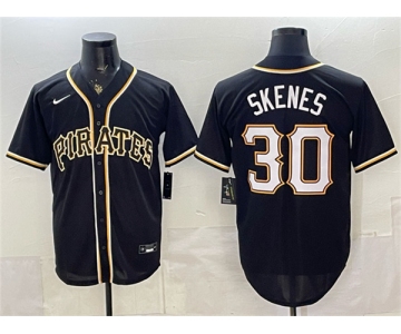 Men's Pittsburgh Pirates #30 Paul Skenes 2026 Fashion Black Out Stitched Baseball Jersey