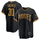 Men's Pittsburgh Pirates #30 Paul Skenes Black 2026 City Connect Stadium Stitched Stitched Baseball Jersey