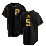 Mens Pittsburgh Pirates #5 Brandon Lowe Nike Black Alternate Limited Jersey