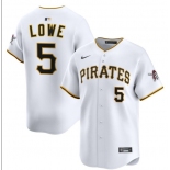 Mens Pittsburgh Pirates #5 Brandon Lowe Nike White Home Limited Jersey