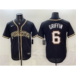 Men's Pittsburgh Pirates #6 Konnor Griffin 2026 Fashion Black Out Stitched Baseball Jersey