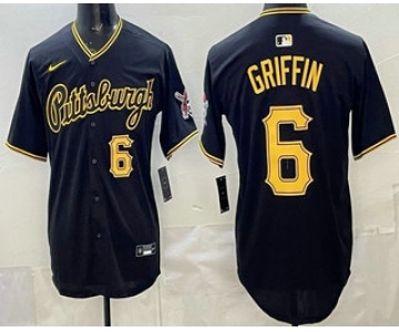 Men's Pittsburgh Pirates #6 Konnor Griffin Black Alternate Limited Jersey