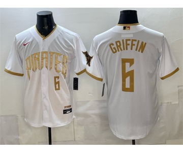 Men's Pittsburgh Pirates #6 Konnor Griffin White 2026 City Connect Stadium Stitched Baseball Jersey