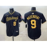 Men's Pittsburgh Pirates #9 Bill Mazeroski Black Limited Stitched Baseball Jersey Men's Pittsburgh Pirates #9 Bill Mazeroski Black Limited Stitched Baseball Jersey