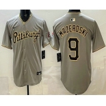 Men's Pittsburgh Pirates #9 Bill Mazeroski Grey Limited Jersey Men's Pittsburgh Pirates #9 Bill Mazeroski Grey Limited Jersey