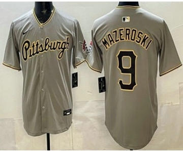 Men's Pittsburgh Pirates #9 Bill Mazeroski Grey Limited Jersey