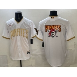 Men's Pittsburgh Pirates Team Big Logo White 2026 City Connect Stadium Stitched Baseball Jersey