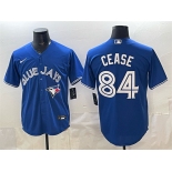 Men's Toronto Blue Jays #84 Dylan Cease Blue 2025 Cool Base Stitched Baseball Jersey Men's Toronto Blue Jays #84 Dylan Cease Blue 2025 Cool Base Stitched Baseball Jersey