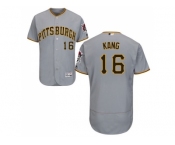 Pittsburgh Pirates #16 Jung-ho Kang Grey Flexbase Authentic Collection Stitched MLB Jersey Pittsburgh Pirates #16 Jung-ho Kang Grey Flexbase Authentic Collection Stitched MLB Jersey