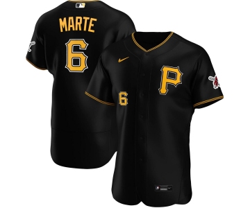 Pittsburgh Pirates #6 Starling Marte Men's Nike Black Alternate 2020 Authentic Player MLB Jersey