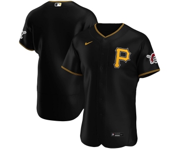 Pittsburgh Pirates Men's Nike Black Alternate 2020 Authentic Logo Team MLB Jersey