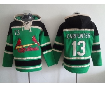 MLB St. Louis Cardinals #13 carpenter green Hooded Sweatshirt Jersey