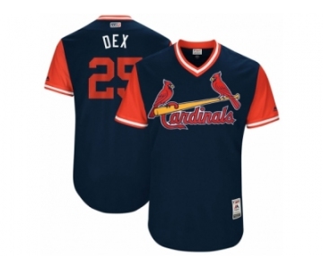 Men's 2017 Little League World Series Cardinals #25 Dexter Fowler Dex Navy Jersey